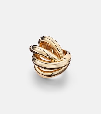Abstract Line gold-plated ring | Jennifer Fisher