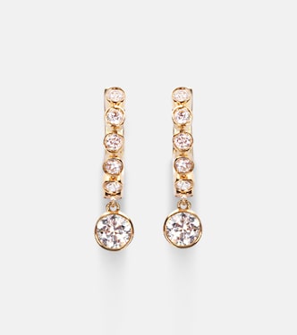 Pendientes Melrose de oro de 18 ct con diamantes | Anita Ko