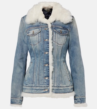 Shearling-trimmed denim jacket | Dolce&Gabbana