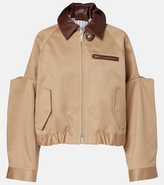 Chaqueta de algodón con piel | Sacai