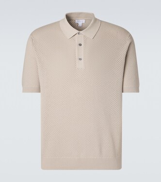 Knitted cotton polo shirt | Sunspel