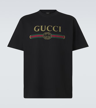 Logo cotton and silk jersey T-shirt | Gucci