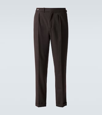 Wool and cashmere flannel tapered pants | Dunhill
