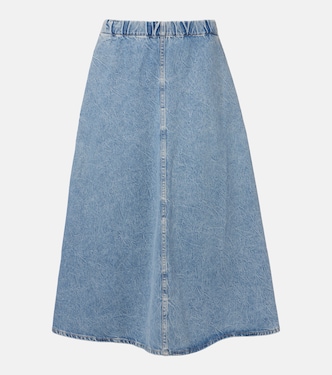 Distressed denim midi skirt | Agolde