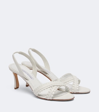 Slingback-Sandalen Volusan aus Leder | Manolo Blahnik