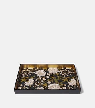 Floral lacquered wood tray | Les-Ottomans