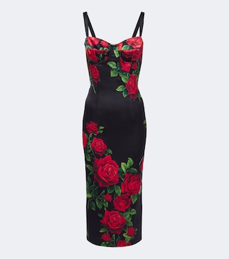 Floral silk-blend bustier dress | Dolce&Gabbana