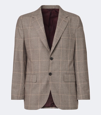 Checked virgin wool blazer | Rubinacci