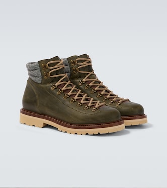 Schnürstiefel aus Leder | Brunello Cucinelli