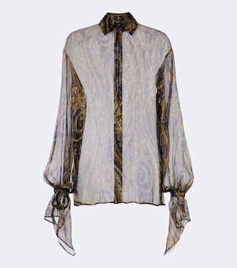 Paisley silk-blend chiffon shirt | Etro
