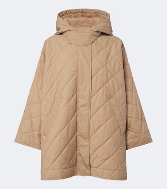Hooded quilted cotton-blend cape | Moncler