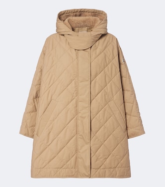 Hooded quilted cotton-blend cape | Moncler