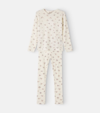 Alfie and Agi wool T-shirt and leggings set | Wheat