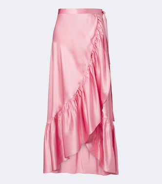 Conversion silk satin midi skirt | Eres