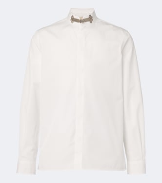 Camisa de popelín de algodón adornada | Valentino