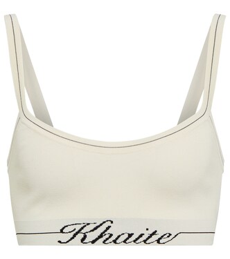 Carmelo logo intarsia knit bralette | Khaite