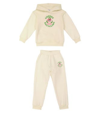 x Chiara Ferragni – Ensemble de survêtement Choose Recycling en coton | Monnalisa