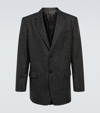 Blazer droit en tweed de laine | Versace