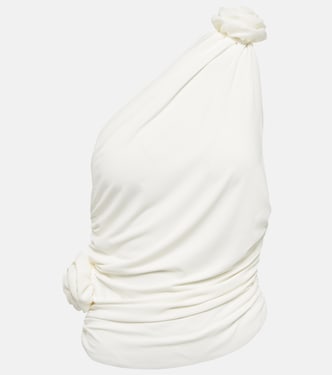 Floral appliquéd one-shoulder top | Magda Butrym