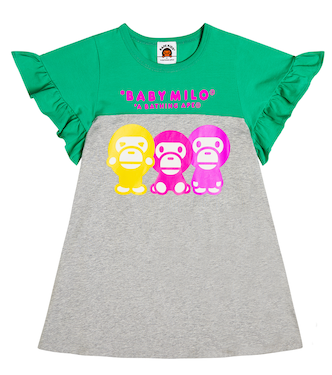 Baby Milo® printed cotton-blend dress | BAPE Kids