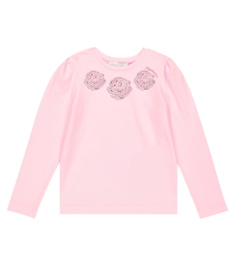 Printed cotton-blend jersey T-shirt | Monnalisa