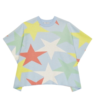 Printed cotton and wool cape | Stella McCartney Kids