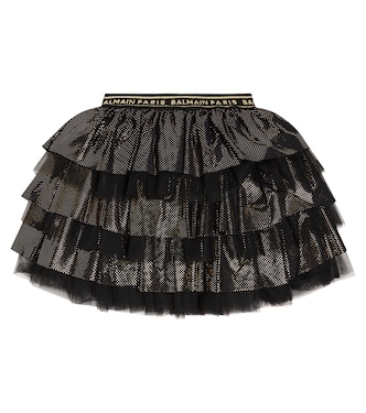 Tiered tulle skirt | Balmain Kids
