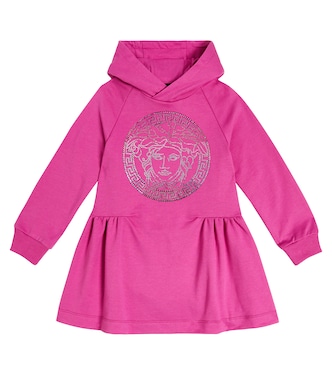 Embellished cotton sweater dress | Versace Kids