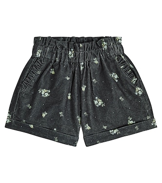 Lulu floral corduroy shorts | C'era Una Volta
