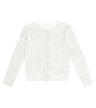 Metallic cotton cardigan  | Chloé Kids