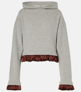 Cropped-Hoodie aus Wolle mit Satin | JW Anderson