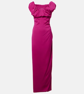 Long Ginnie Amber draped maxi dress | Vivienne Westwood