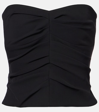 Ruched crêpe tube top | The Sei