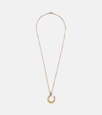 18kt gold necklace with diamonds | FoundRae