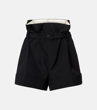 Belted mohair and wool shorts | Saint Laurent