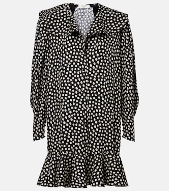 Polka-dot silk jacquard minidress | Chloé