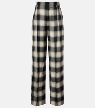 Checked wide-leg pants | Phoebe Philo