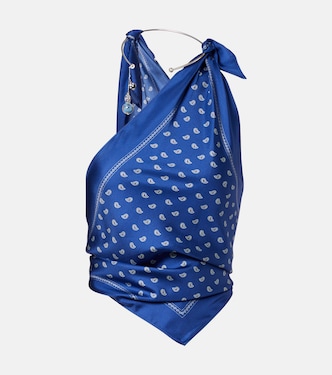 Top Bandana de seda drapeado | Christopher Esber