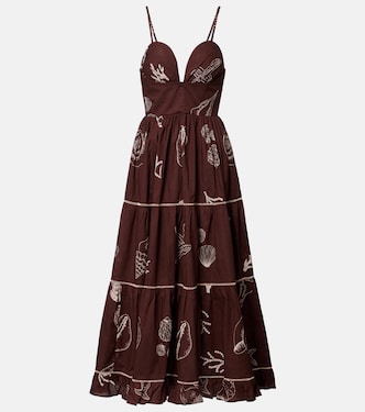 Milena printed cotton maxi dress | Poupette St Barth