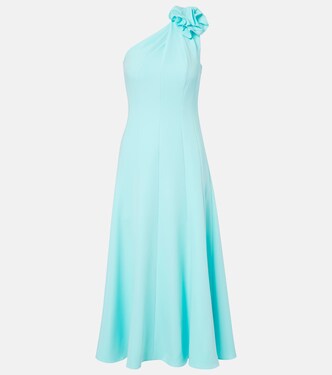 Floral-appliqué one-shoulder cocktail dress | Roland Mouret