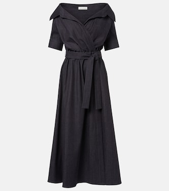 Lydia wrapped denim midi dress | Altuzarra