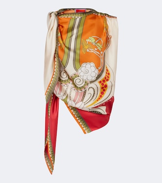 Full-On printed silk twill top | La DoubleJ