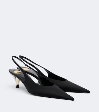 Fanny satin slingback pumps | Saint Laurent