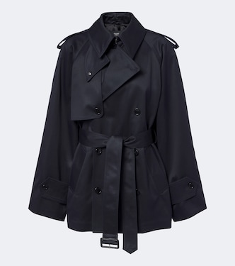 Cropped cotton trench coat | Phoebe Philo