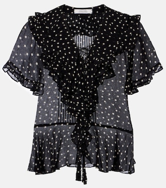 Dancing Dots polka-dot georgette blouse | Dorothee Schumacher