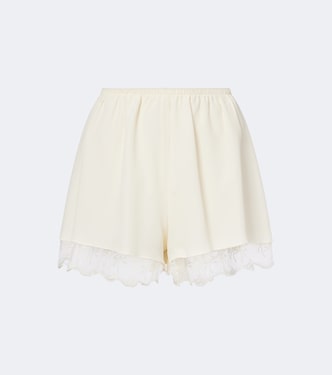 Shorts aus Satin mit Spitze | Simone Rocha