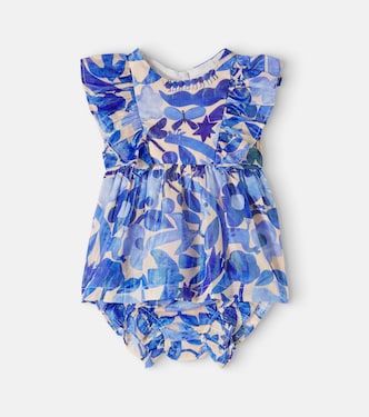 Baby printed cotton-blend top and bloomers set | Fábula