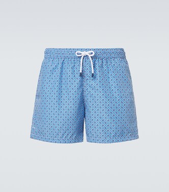 Madeira printed swim trunks | Fedeli