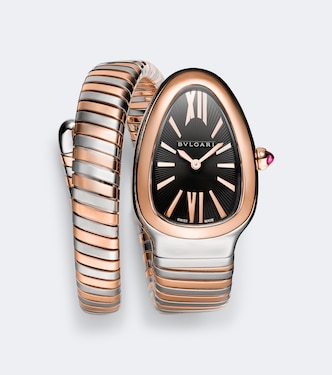 Uhr Serpenti Tubogas aus 18kt Roségold und Edelstahl | Bvlgari