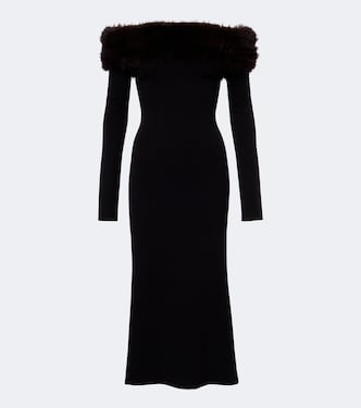 Off-shoulder midi dress | David Koma